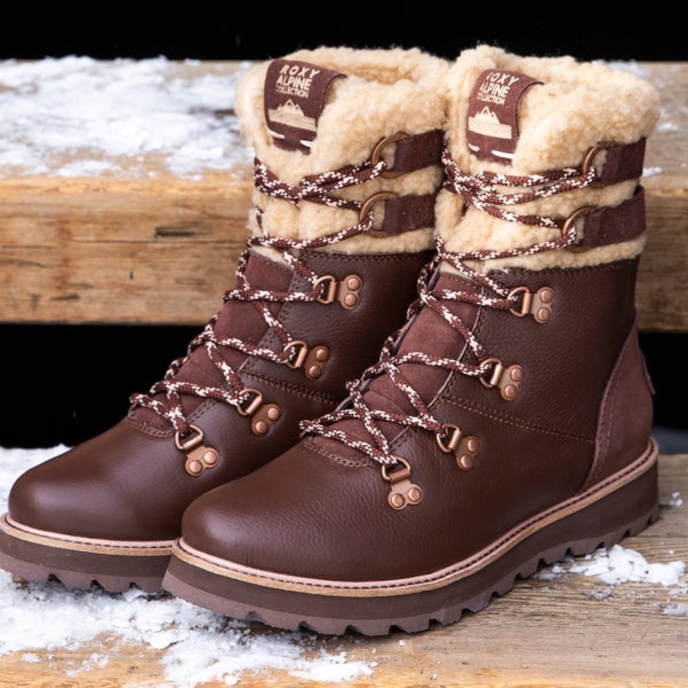 Size 10 | Women’s Roxy | Brandi ll | Leather Lace up Boots | Chocolate Brown
